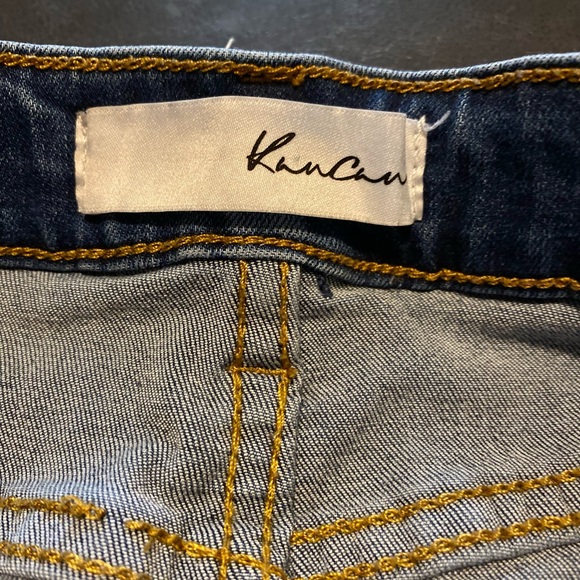 KanCan Jean Skirt Women’s Medium Distressed Stretchy Denim - Picture 2 of 5